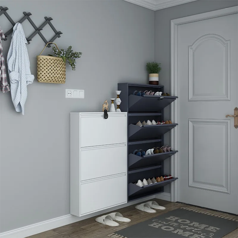 household floor-to-ceiling European-style entrance shoe rack, indoor entrance shoe