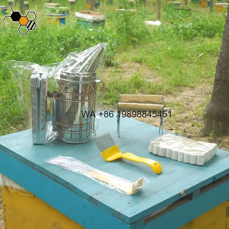 Wmwmnu for Medium Size Bee Smoker Kit Beekeeping Tool Bee Keeping Manual Smoker Stainless Steel