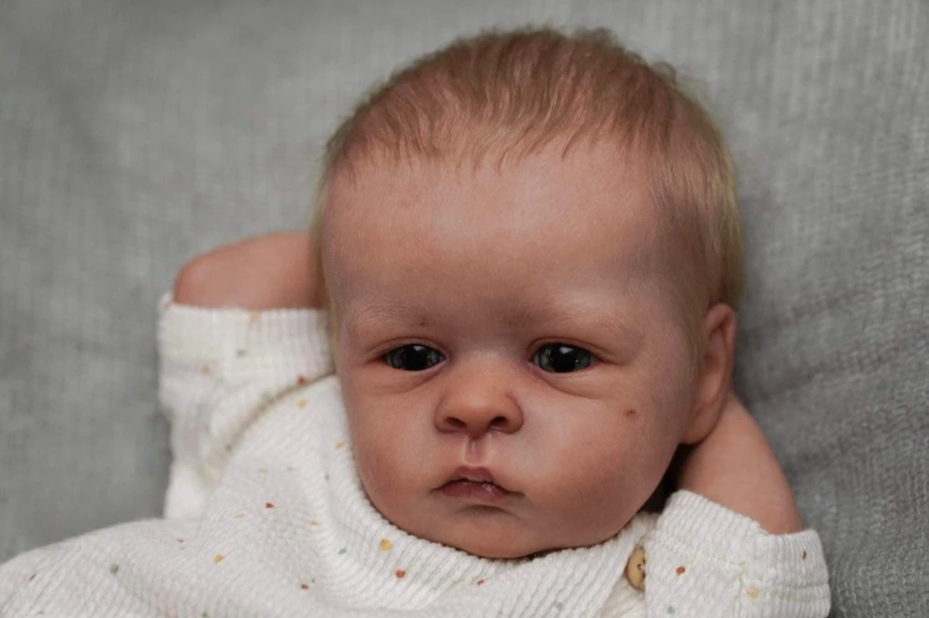 

NPK 21'' Unfinished Unpainted Doll Parts Limited Edition Bebe Reborn Oskar By Olga Auer Blank Kit Soft Touch Lifelike With COA