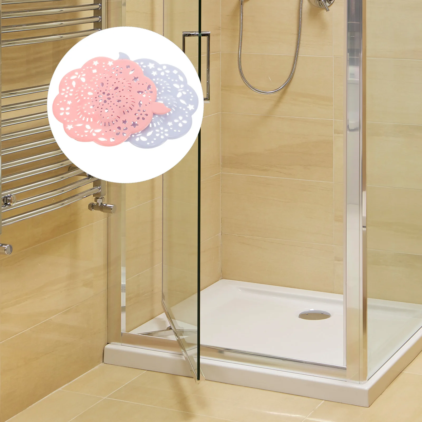 

4Pcs Bathtub Drain Cover Plastic Hair Catcher Shower Floor Drain Hair Stopper Bathroom Bathroom Sink Strainer Kitchen