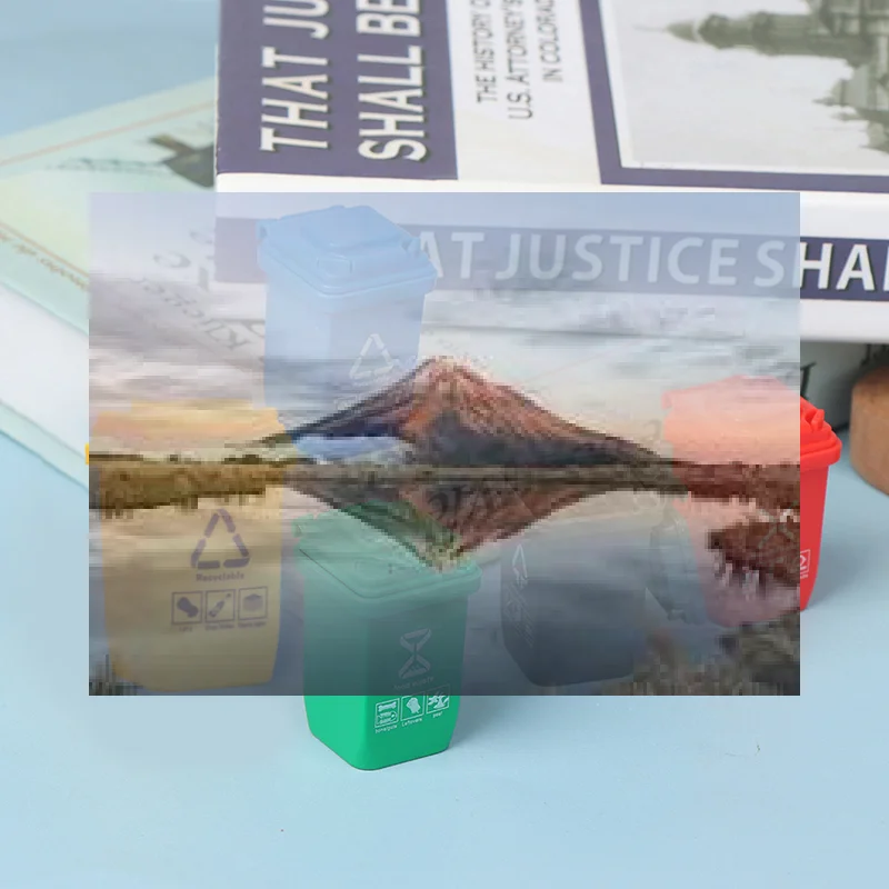 

Набор из 5 шт. новых пластиковых миниатюрных мусорных баков для кукольного домика 1:12, высококачественные аксессуары, мебель, игрушки