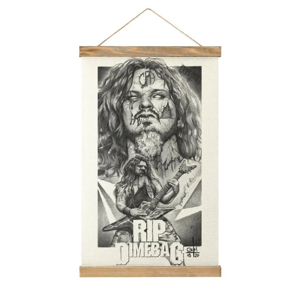 RIP DimebaG Darrell Pantera Canvas Hanging Picture Graphic Cool Draw Bedroom Picture Hanging Humor Graphic Style Decorate