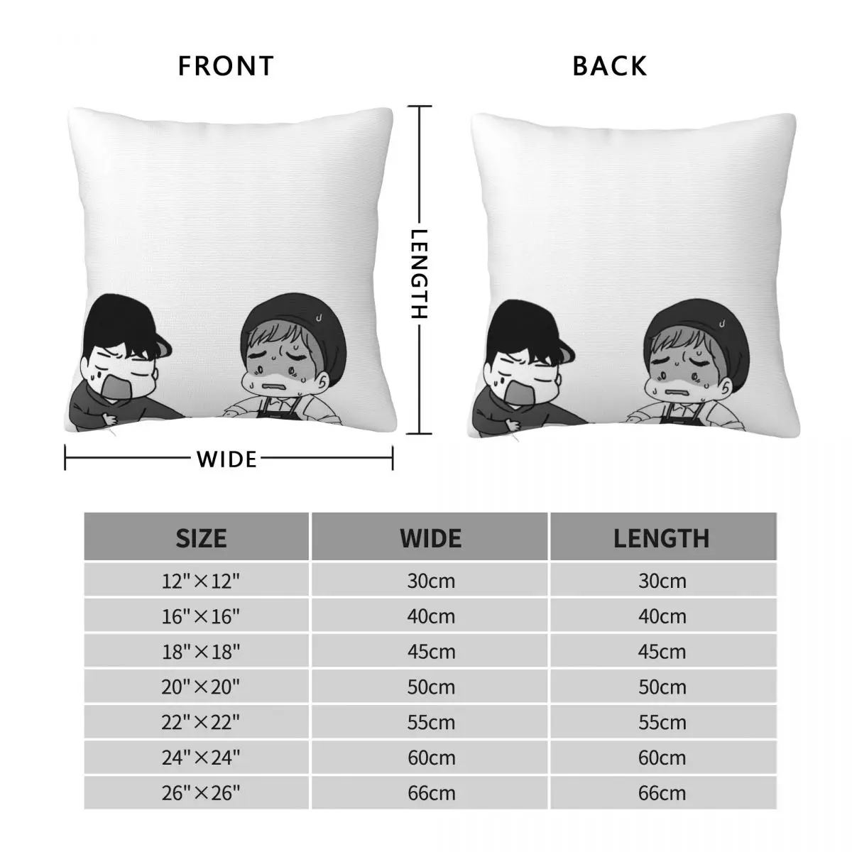Stressed Boyfriends Pillowcase Polyester Linen Velvet Pattern Zip Decorative Car Cushion Cover 18