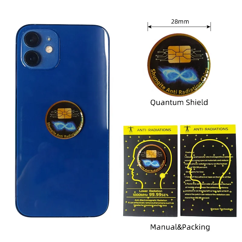 Custom.CAMAZ 5G Blocker Negations Sticker EMF Shungite Cell Phone Anti Radiation Sticker