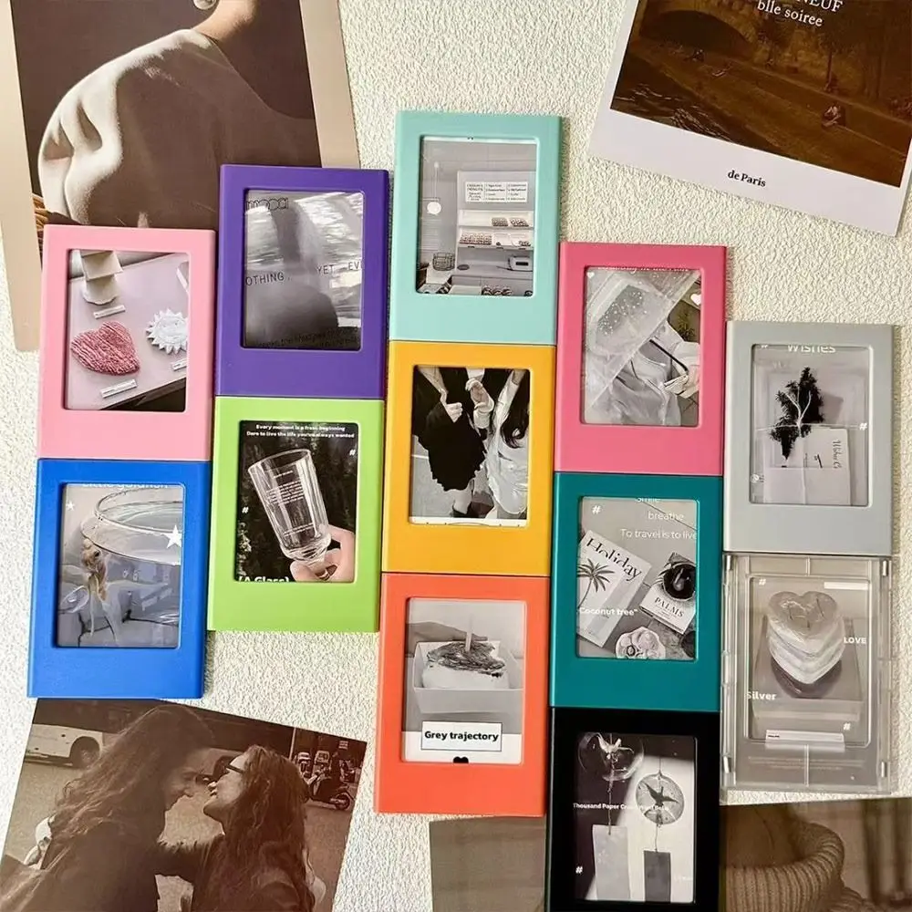DIY Magnetic Instant Camera Photo Frame 3 inches Colorful Fridge Magnet Star Photo Picture Display Holder for Home Decoration