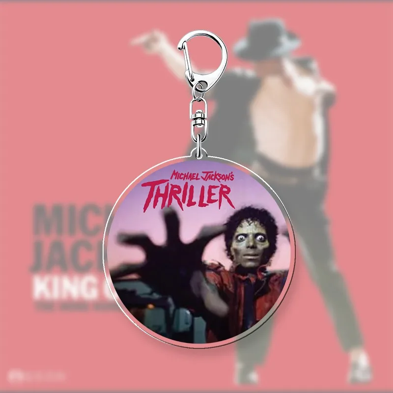 Double-sided Acrylic Keychain, Michael Jackson Pendant