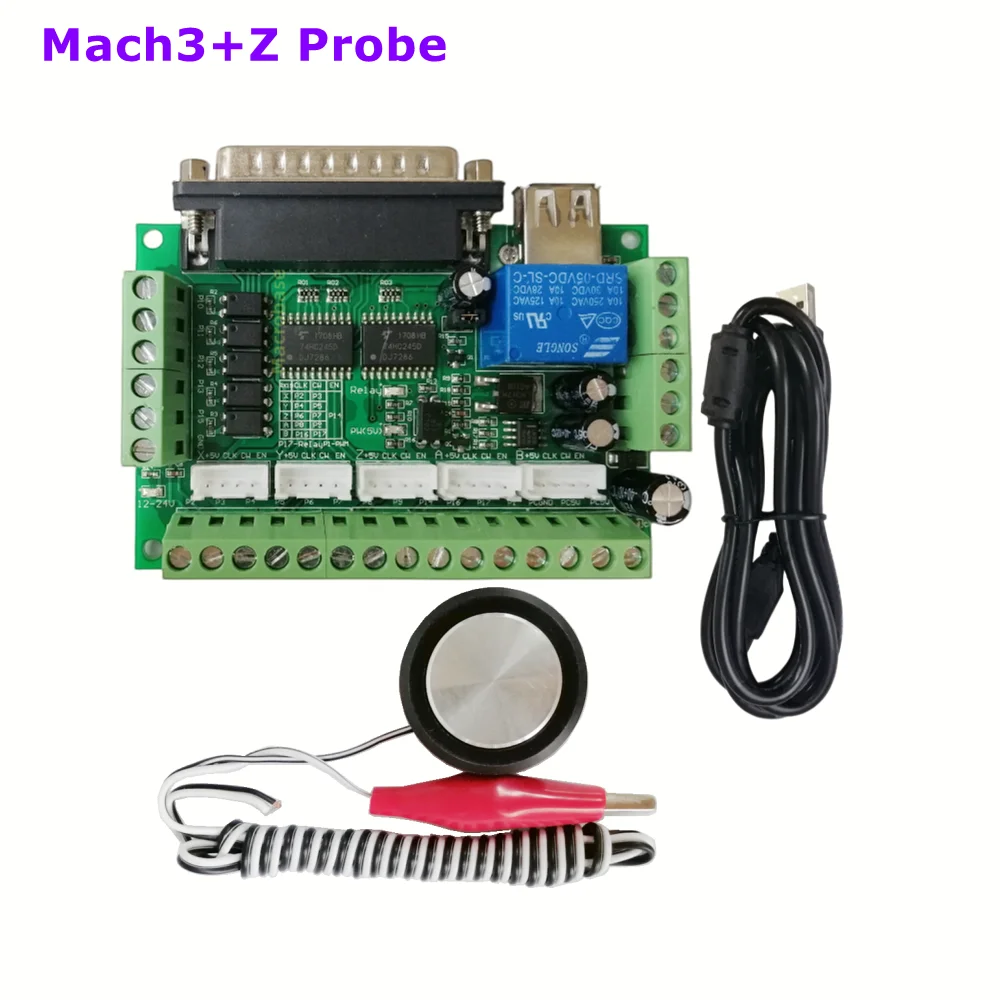 mach3 cnc controller 5 axis mach 3 interface motion card breakout board engraving cutting machine parts z axis cnc control board