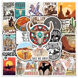 Western Cowboy Stickers Vintage Cool Style DIY for Laptop Luggage Refrigerator Phone Cup Skateboard Child Toy Waterproof PVC