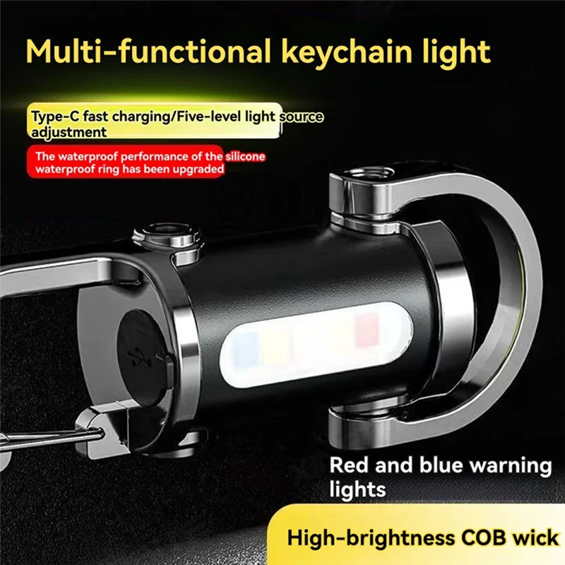-A90P Mini Torch Keychain Flashlight Mini COB LED Work Light Waterproof Mini Torch For Outdoor Emergency Daily Use