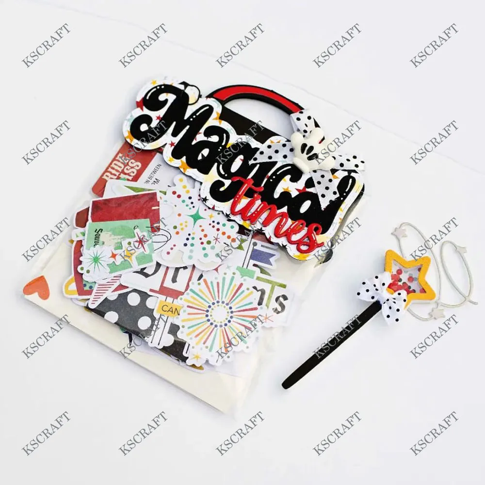 KSCRAFT Magical Times Bag Topper  Metal Cutting Dies Stencils for DIY Scrapbooking Decorative Embossing DIY Paper Cards