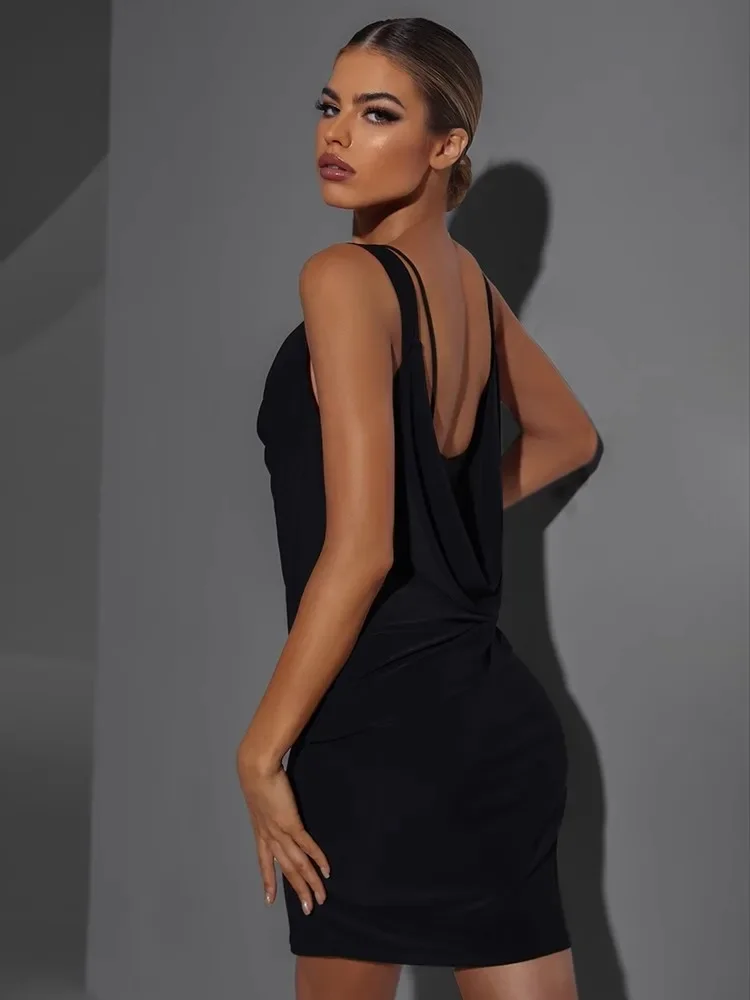 Women  Sexy Swing Neck Latin Dancing Practice Training Wear Latest Latin Dance Mini Hip Dress