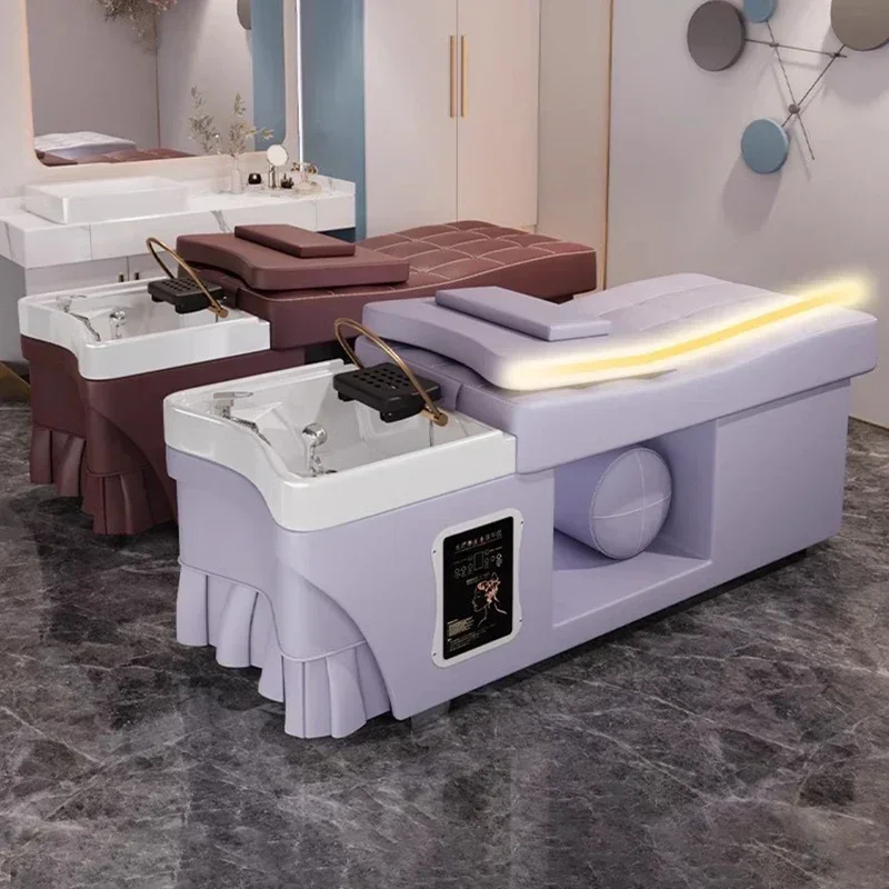 

Easy To UseWater Circulation Shampoo Chair New Collection Professionals Salon Hairwash Bed Head Spa Haar Wasch Liege Salon Furni