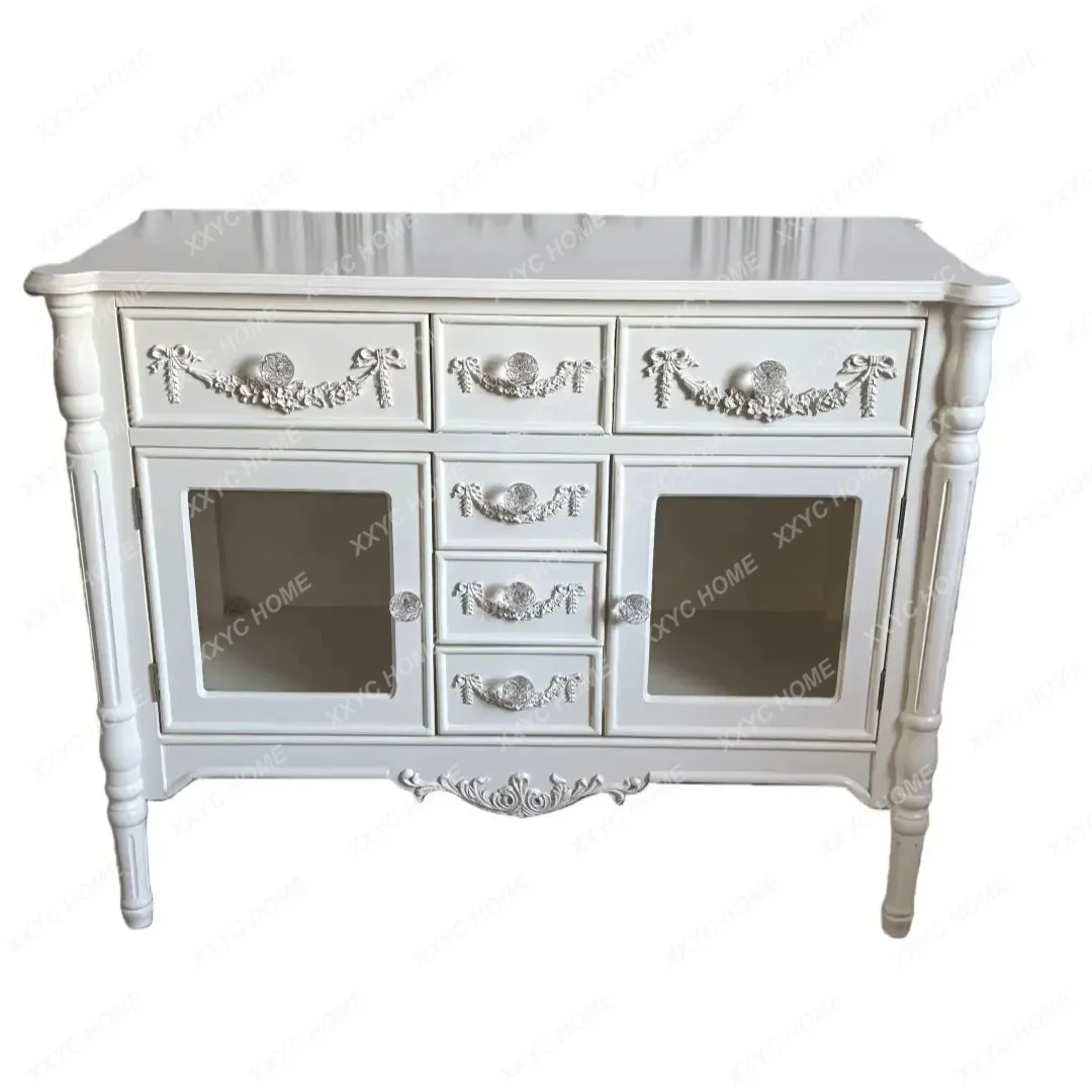 XX  engraved multi-draw side cabinet storage display cabinet bedroom chest cabinet