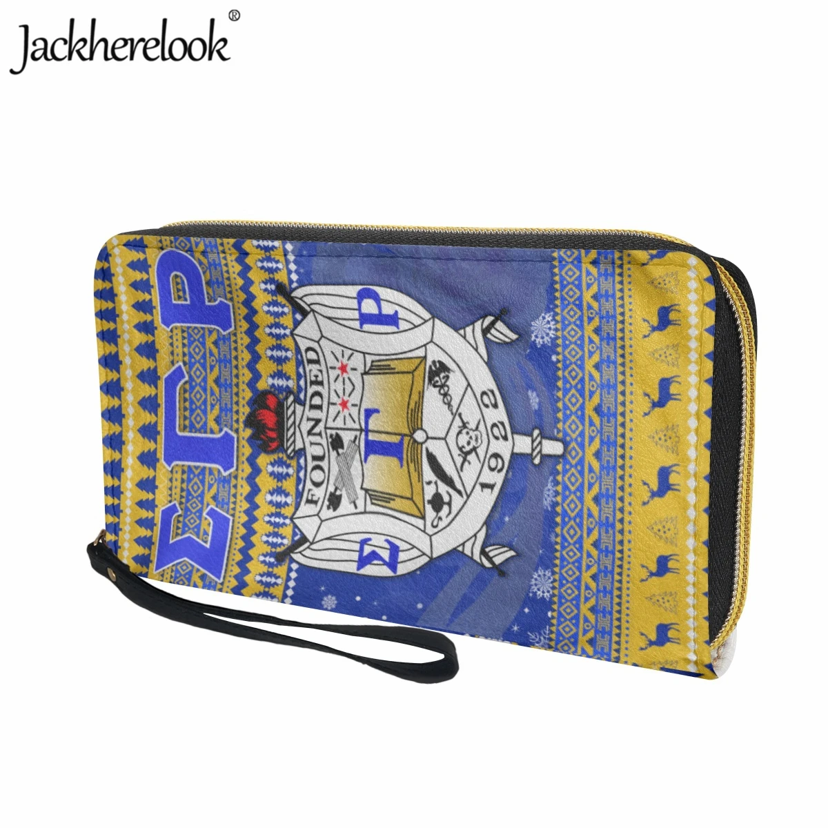 Jackherelook Sigma Gamma Rho1922 Women's Pu Leather Wallet Fashion Luxury Wrist Wallet for Ladies Card Holder Purse Party Clutch