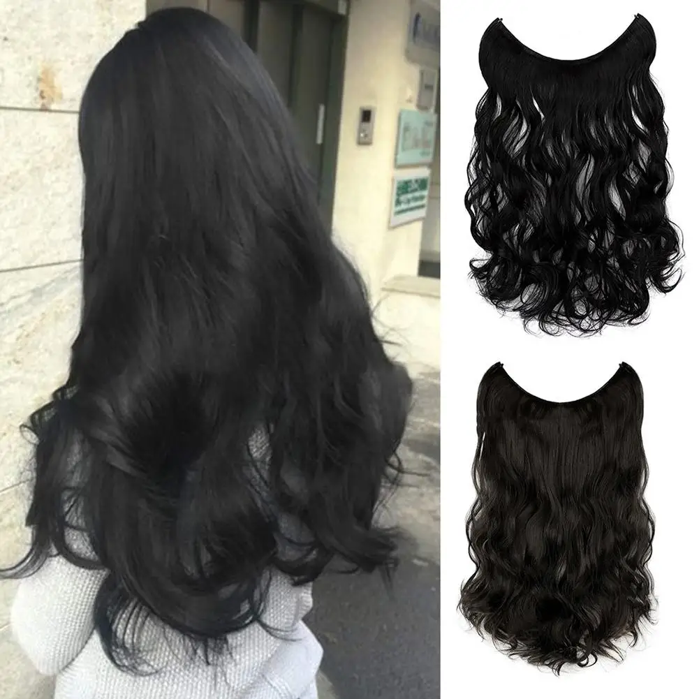 2025 NUEVO Clip en extensiones de cabello cabeza completa largo rizado ondulado piezas de cabello sintético Ondulado natural para mujeres niñas cabello