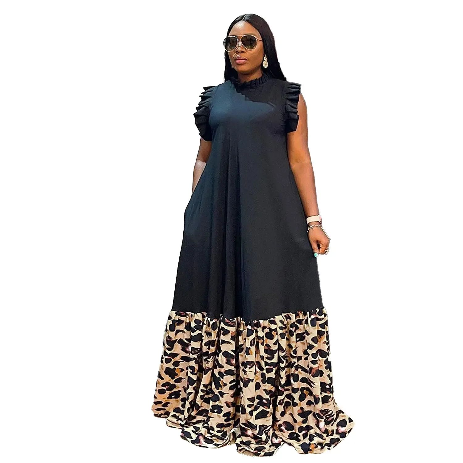 

WSFEC Plus Size Women's Summer Casual Dress Loose Fit Patchwork Floral Print L-3XL Wholesale Dropshipping 2025