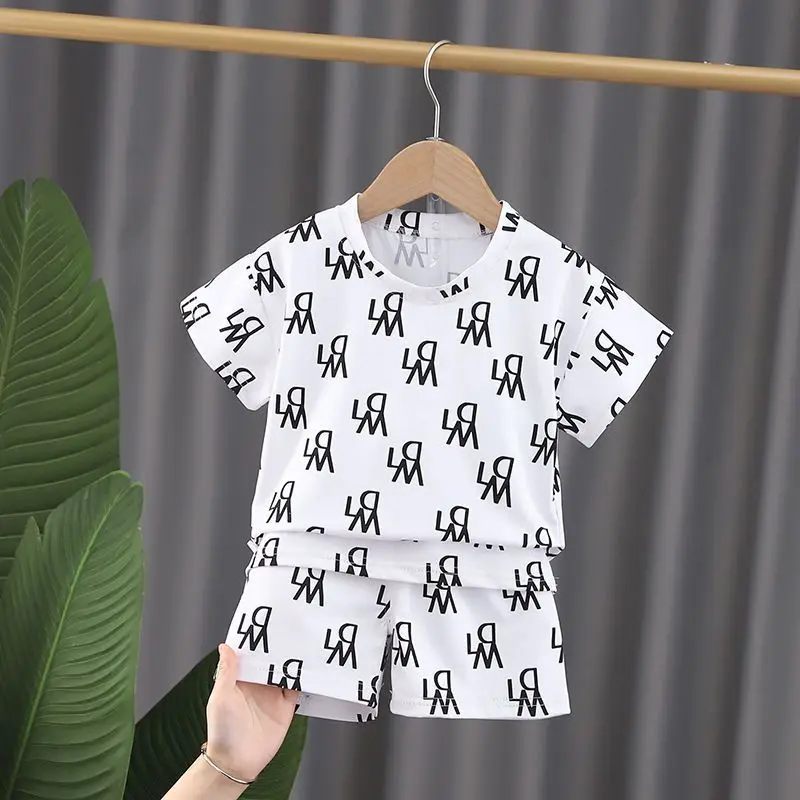 Fashion Children Short Sleeve Tops+Shorts Clothing Set Boy Summer Kids Clothes Sets T-shirt Shorts 2pcs Outfits Tracksuits