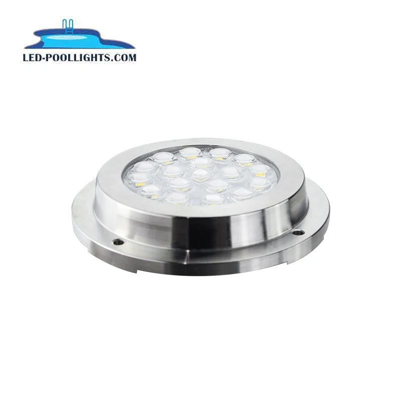 New Arrival 316 Stainless Steel IP68 Waterproof RGB LED Boat Light 21W Underwater Marine Equipment 18-Key WIFI Control Pools