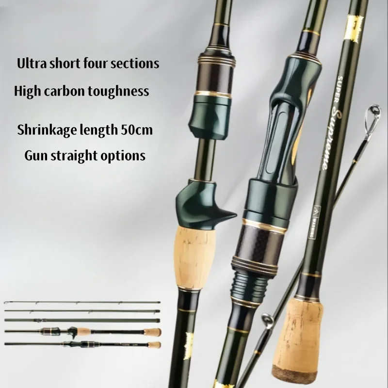 

Rotating Cast Carbon Fishing Rod 4-5 Sections 1.8m/2.1m/2.4m Portable Travel Rod Rotating Fishing Rod Fishing Gear
