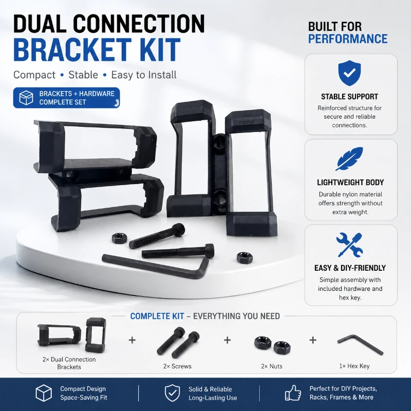 Long Service Life Nylon Dual Joining Stand Hollow Craft Lightweight DIY Model Practical Connection Parts