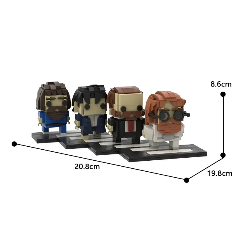 Brickheadz – groupe de Rock célèbre britannique, blocs de construction de l'équipe Beatled, figurines d'action, jouets en briques pour enfants et adultes, cadeaux
