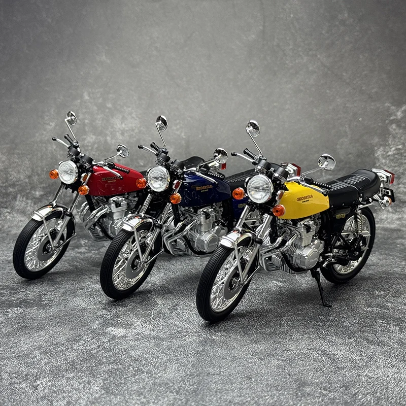 Aoshima diecast 1/12 escala honda modelo de motocicleta honda cb400f (400 quatro) modelo de motocicleta kit liga modelo de carro brinquedos para meninos presente