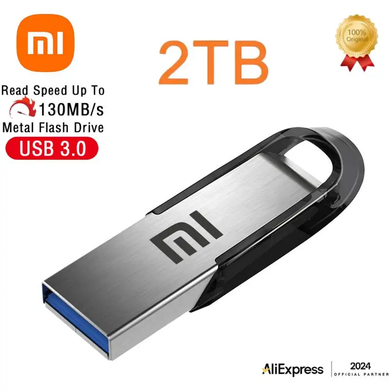 Xiaomi USB 3.0, Flash Drive kecepatan tinggi 2tb 1tb Usb 3. 0 stik memori 512gb flashdisk logam Memoria