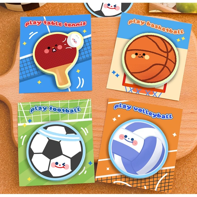 Kawai Cartoon ball notes cute basketball football n times sticky note book high value learning stationery message N times sticky