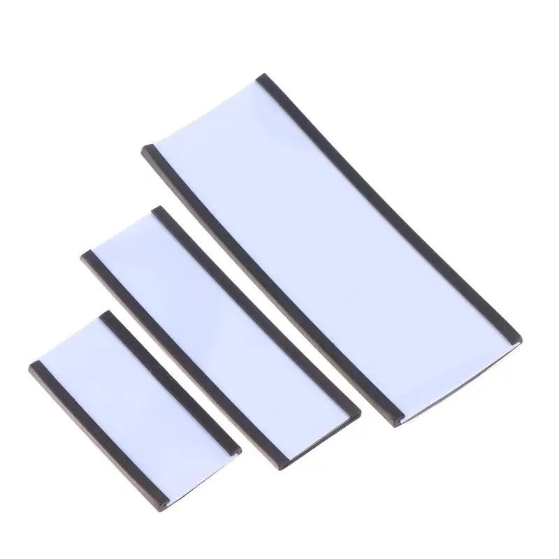 Magnetic C Channel Label Holder No Drill Installation with White Insert Cards for Office File Cabinet Storage Sorting