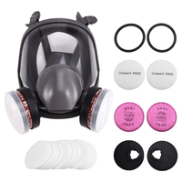 AT69 -Gas Mask Full Face Mask Gas Mask Industrial Formaldehyde Respirator Protective Mask 6800 Chemical Decoration