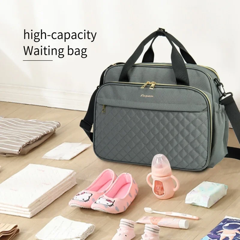 Multifunctional Maternity Mother Baby Stroller Bags New Style Waterproof Diaper Bag Black Large Capacity Travel Bag