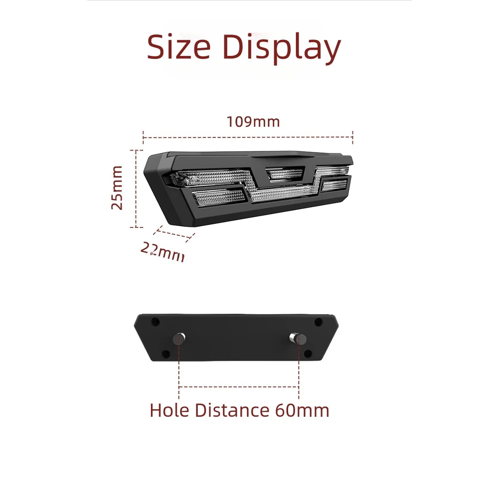 ABS PC Waterproof Electric Bike Tail Light with Brake Flashing Rear For Night Light for 36V 48V Electric Bikes - Image 6