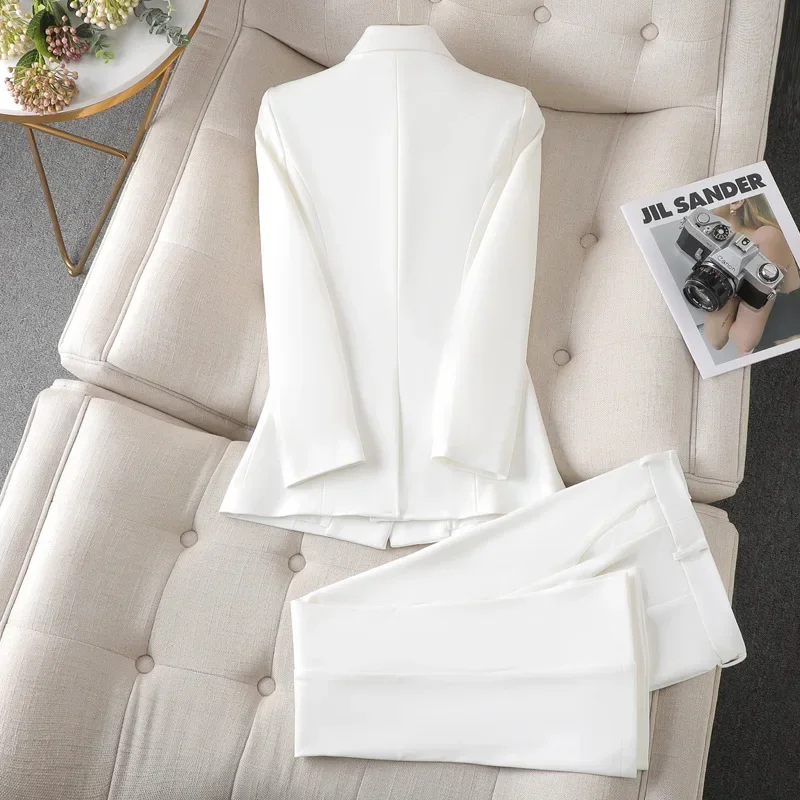 White Small Suit Suit Women\'s 2023 Spring and Autumn New Temperament Leisure Niche Business Wear Jacket Formal Wear