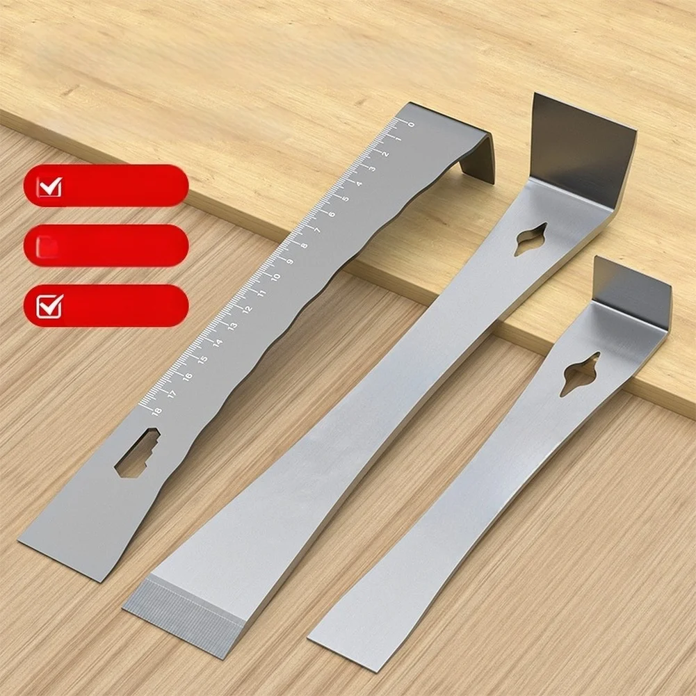 Multifunctional Flat Pry Bar Lever Tool With Thickened Blade For Prying Scraping Nail Removal Construction And DIY Projects