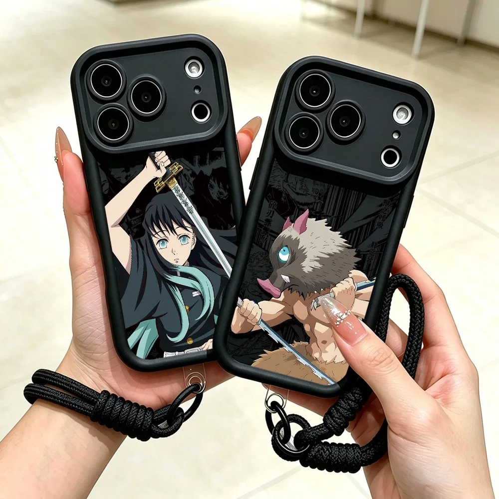 Phone Case For Samsung Galaxy A27 A57 A56 A17 A07 A36 A55 A25 A15 A34 4G 5G With Lanyard New Demons Hot Slayers