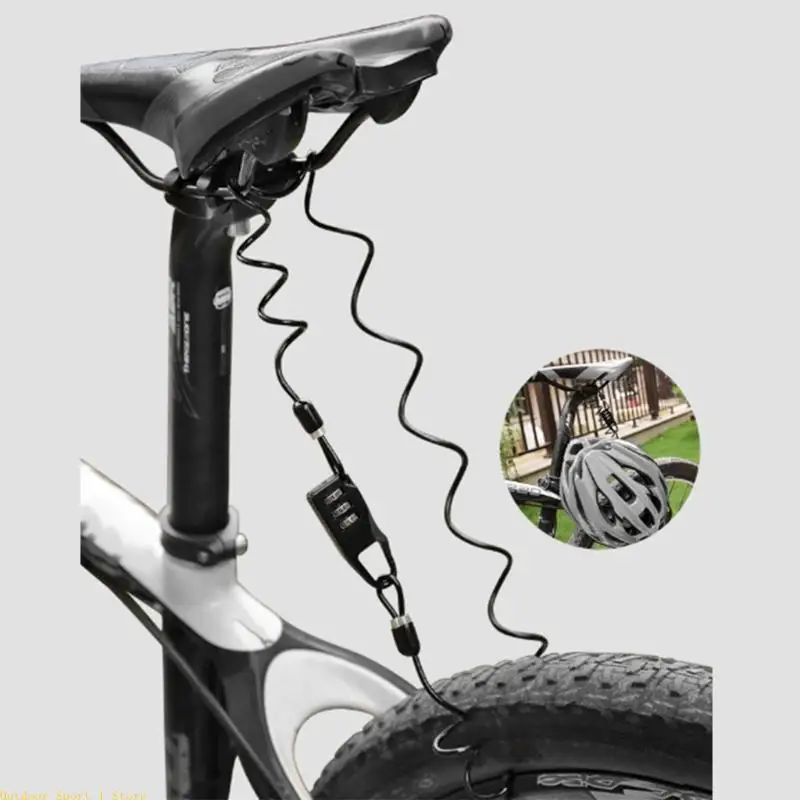 

A0KA 3-значный комбинированный противоугонный замок для шлемов, багажа, рюкзаков