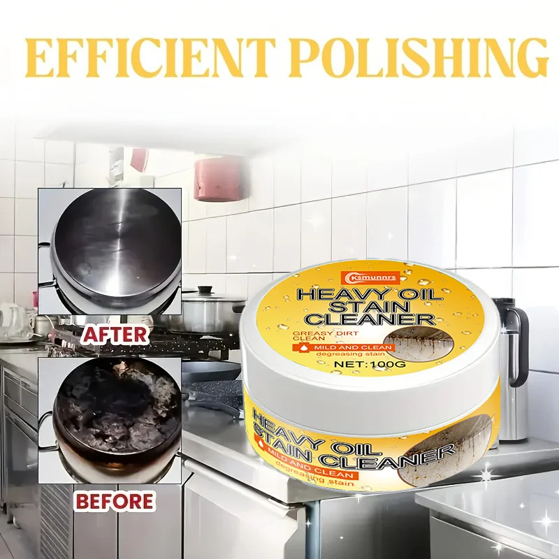 Multifunctional Kitchen Cleaning Paste Efficient Degreaser for Stoves Hoods Cookware Sinks Surfaces Easy Removal of Grease And S