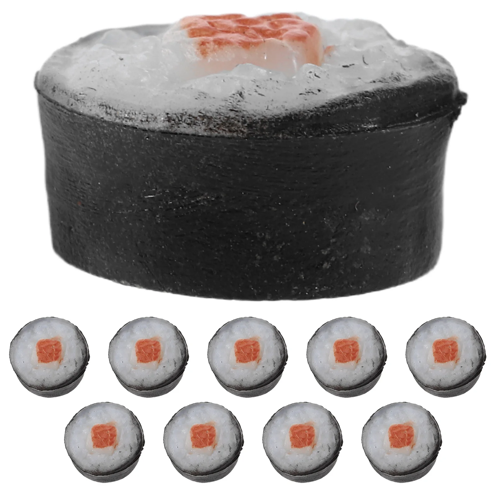 

10pcs Miniature Sushi Restaurant Diy Craft Kit Japanese Style Onigiri Mould For Kids Adults Sushi Making Play Set Mini Food