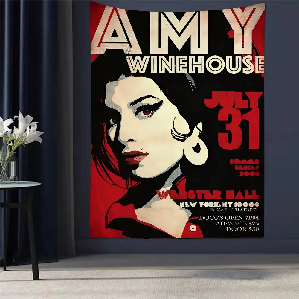 

A-Amy J-Jade W-Winehouse Cartoon Tapestry Art Science Fiction Room Home Decor Wall Hanging Home Decor