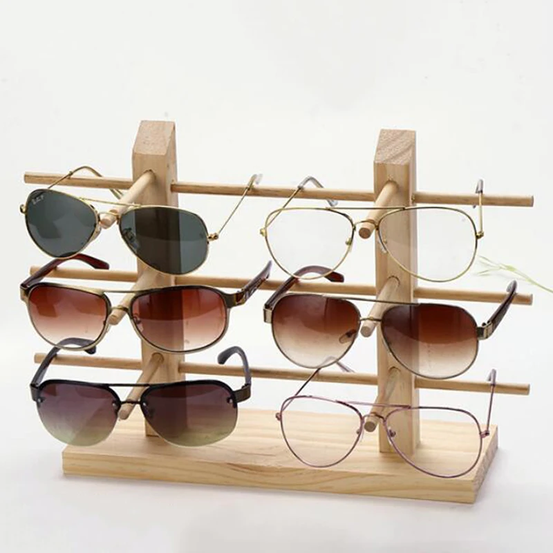 Multi Layers Wood Sunglass Display Racks Shelf Eyeglasses Show Stand Jewelry Holder For Multi Pairs Glasses Showcase Women