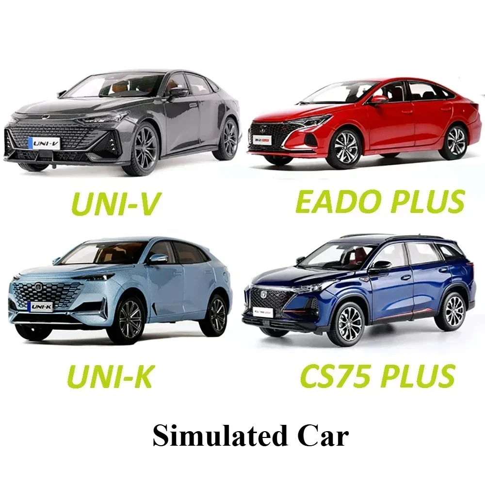 1:18 Alloy Diecast Car Model for CHANGAN UNI-K UNI-V CS75PLUS EADO PLUS Simulation Mini Vehicle Collection Decor Gift