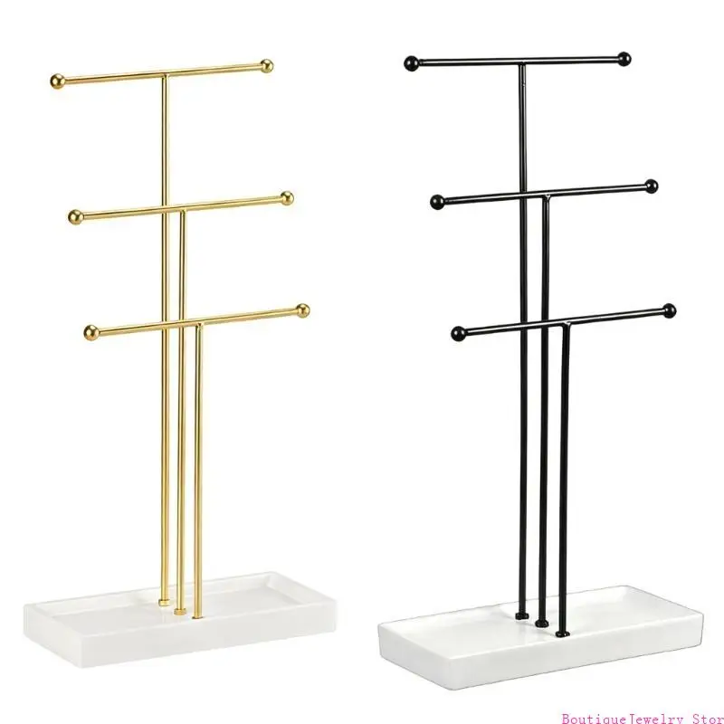 E1PE Sturdy Metal Jewelry Rack For Secure Holding In Display Area Safely