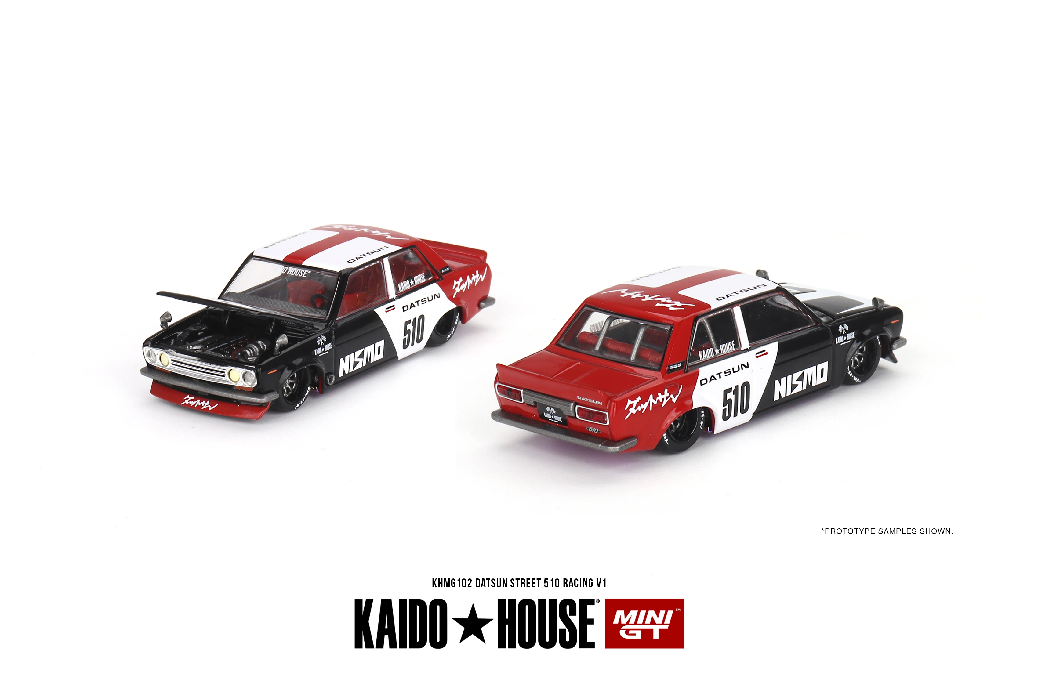 

Kaido House x MINI GT 1:64 Datsun Street 510 Racing V1 литая модель автомобиля