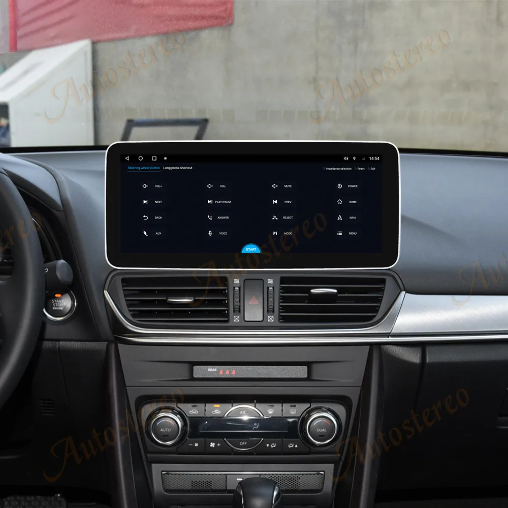 12.3 inch Qualcomm Car GPS Android 14 Navigation For Mazda CX-4 2014-2021 Head Unit Multimedia Player Car Radio Auto