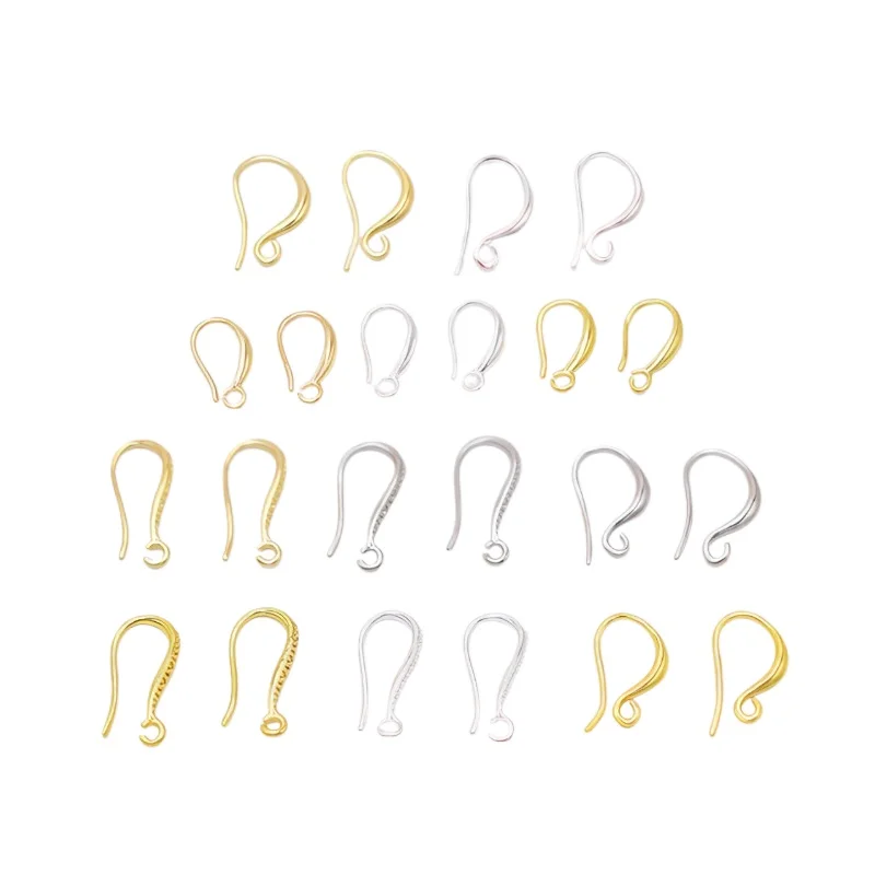 20pcs/A Lot Gold Plated Metal Brass Earring Hooks French Ear Hook Fish Ear Wire for Jewelry Making Findings DIY Accessories