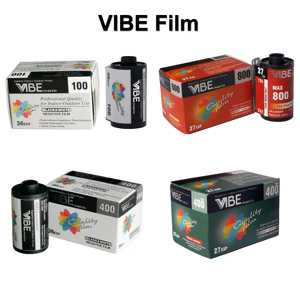 VIBE Max 800/VIBE Max 400 Color Film VIBE 100/400 Black & White 135 Negative film 27EXP/Roll for 501F Camera