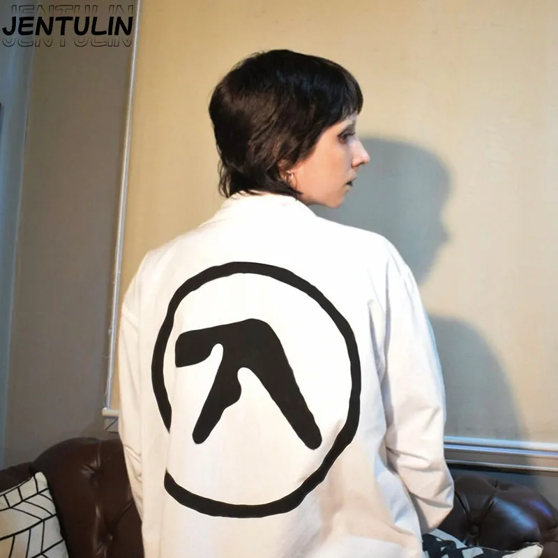 Y2K Atasan Longgar Gotik Pakaian Pria Kemeja Grafis Hip Hop Punk Pakaian Jalanan Kemeja Pria Lengan Panjang Ukuran Besar Kasual Pria Wanita