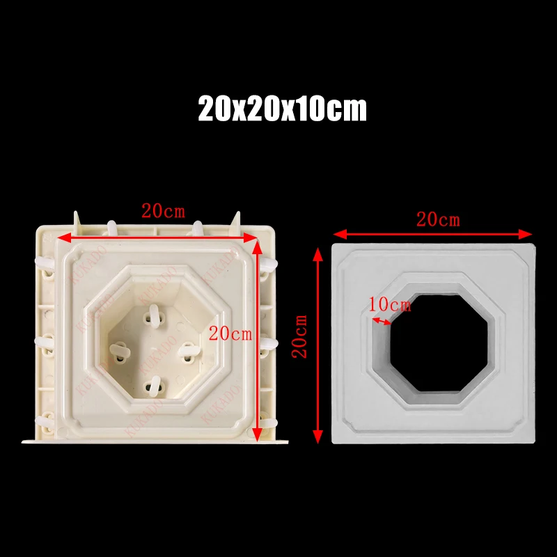 New Double-Sided Hollow Brick Mold 20 * 20 * 10Cm Artistic ABS Hollow Brick Shape Partition Wall Decoration Porous Brick Mold