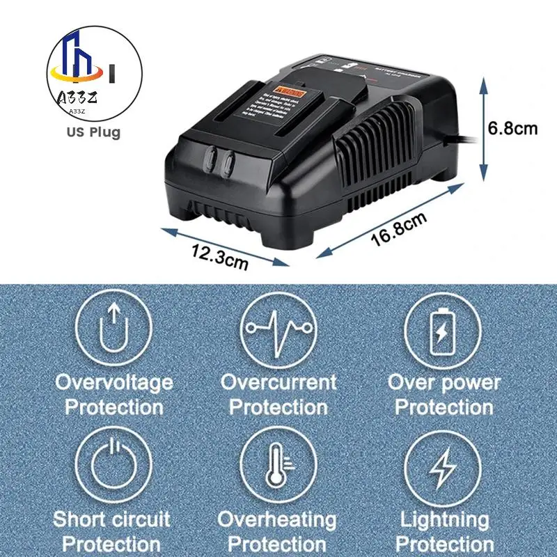 

A33Z-Charger AL1218 For AEG 18V Lithium Battery L1815G L1820R L1820S L1825R L1830R L1840R Fast Charging 2A
