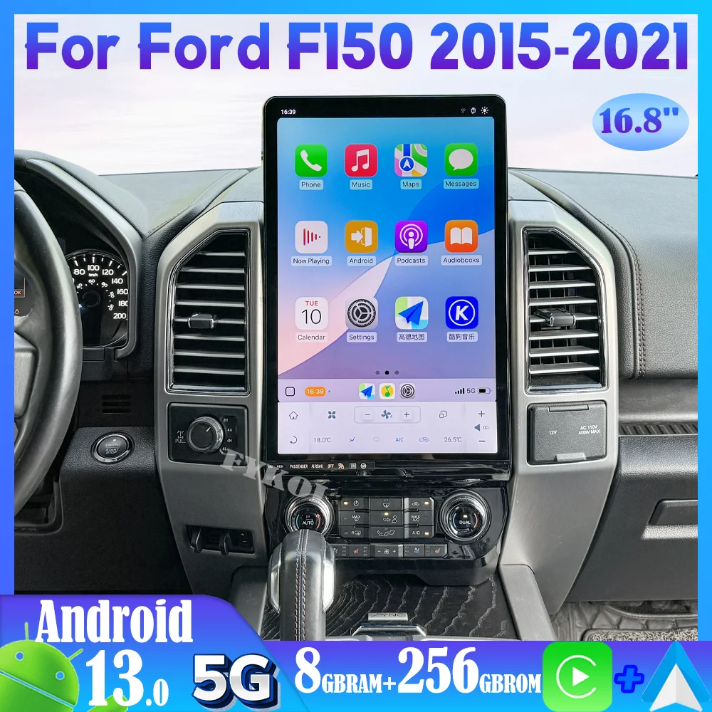 

16.8 Inch Retain SYNC For Ford F150 F250 2015-2021 Multimedia Player Android 13 Car Radio Carplay FM Bluetooth5.0 GPS Navigation
